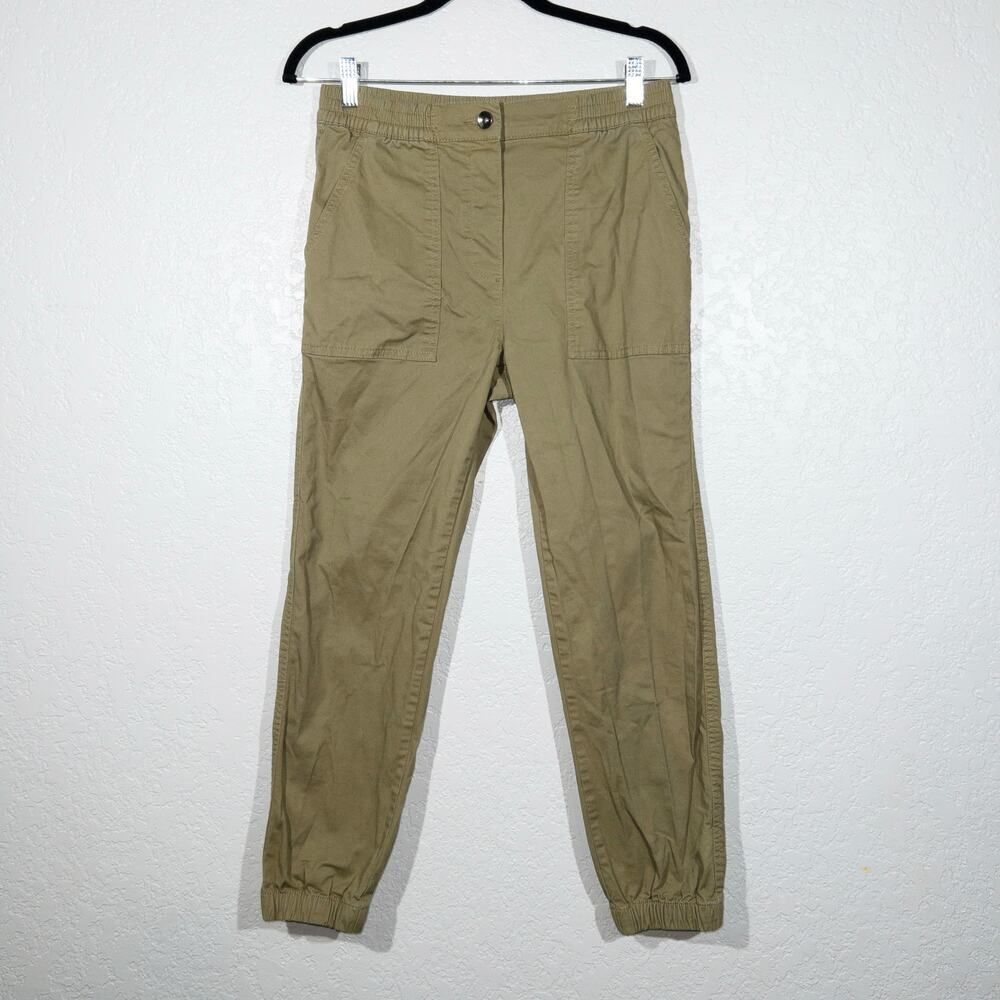 New Cotton On Light Olive Mid Rise Cuffed Chino Pants Size 6